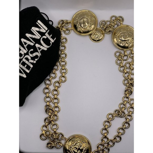 GIANNI VERSACE Medusa Gold Plated Coin Belt Chain Gianni Versace main image 10